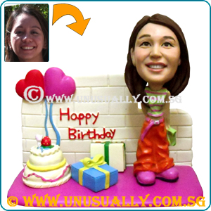 Custom 3D Sweet Lovely Birthday Girl Figurine